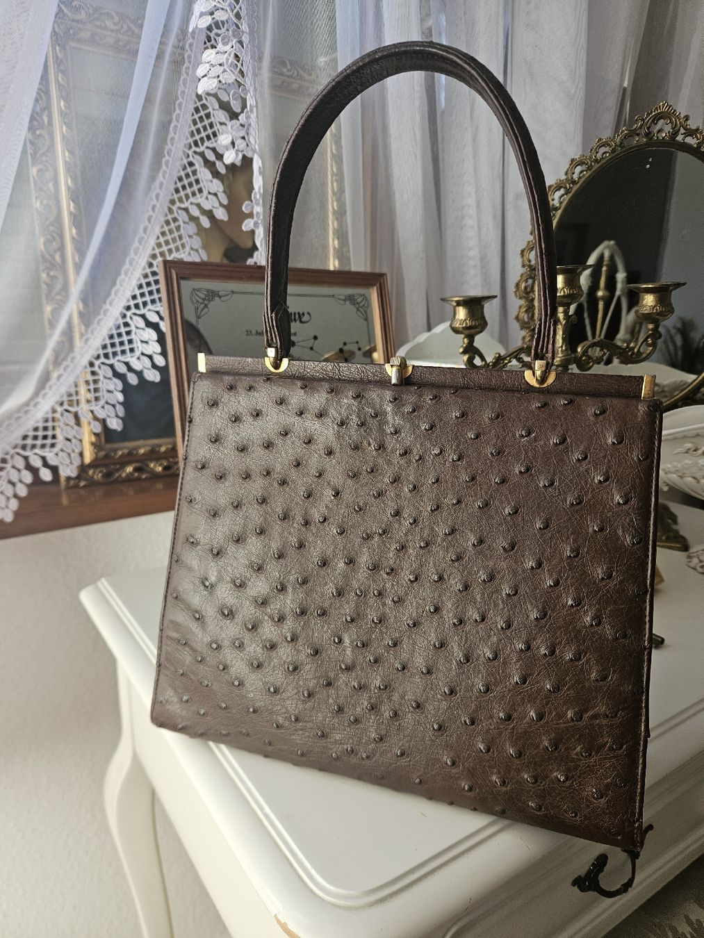 Taschen für Damen: Vintage Tasche Strauss Leder – Gebraucht aus Rickenbach b. Wil von pookie