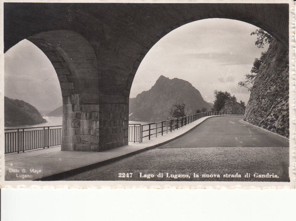 Cartoline postali: Nuova Strada di Gandria 1939 – Usato da Bürglen TG venduto da StampGraf