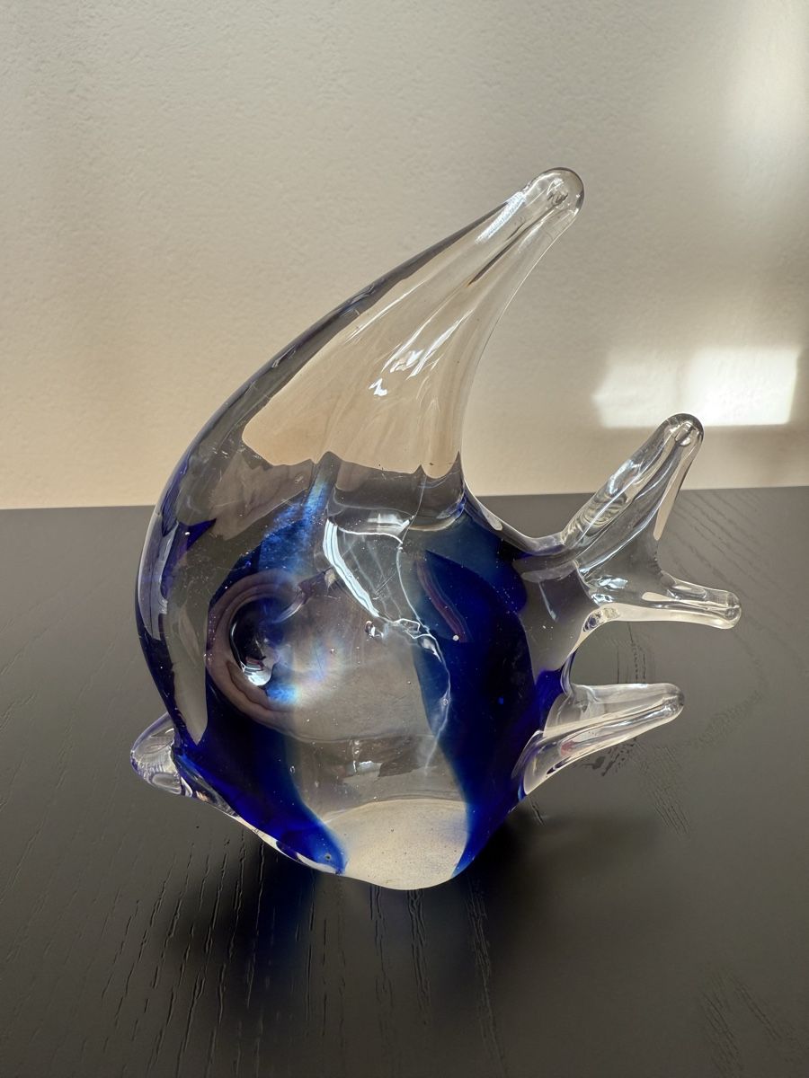 Figuren: Deko-Glasfisch, Murano-Stil, blau/klar – Neu (gemäss Beschreibung) aus Rorschacherberg von drdupor