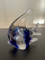 Deko-Glasfisch, Murano-Stil, blau/klar