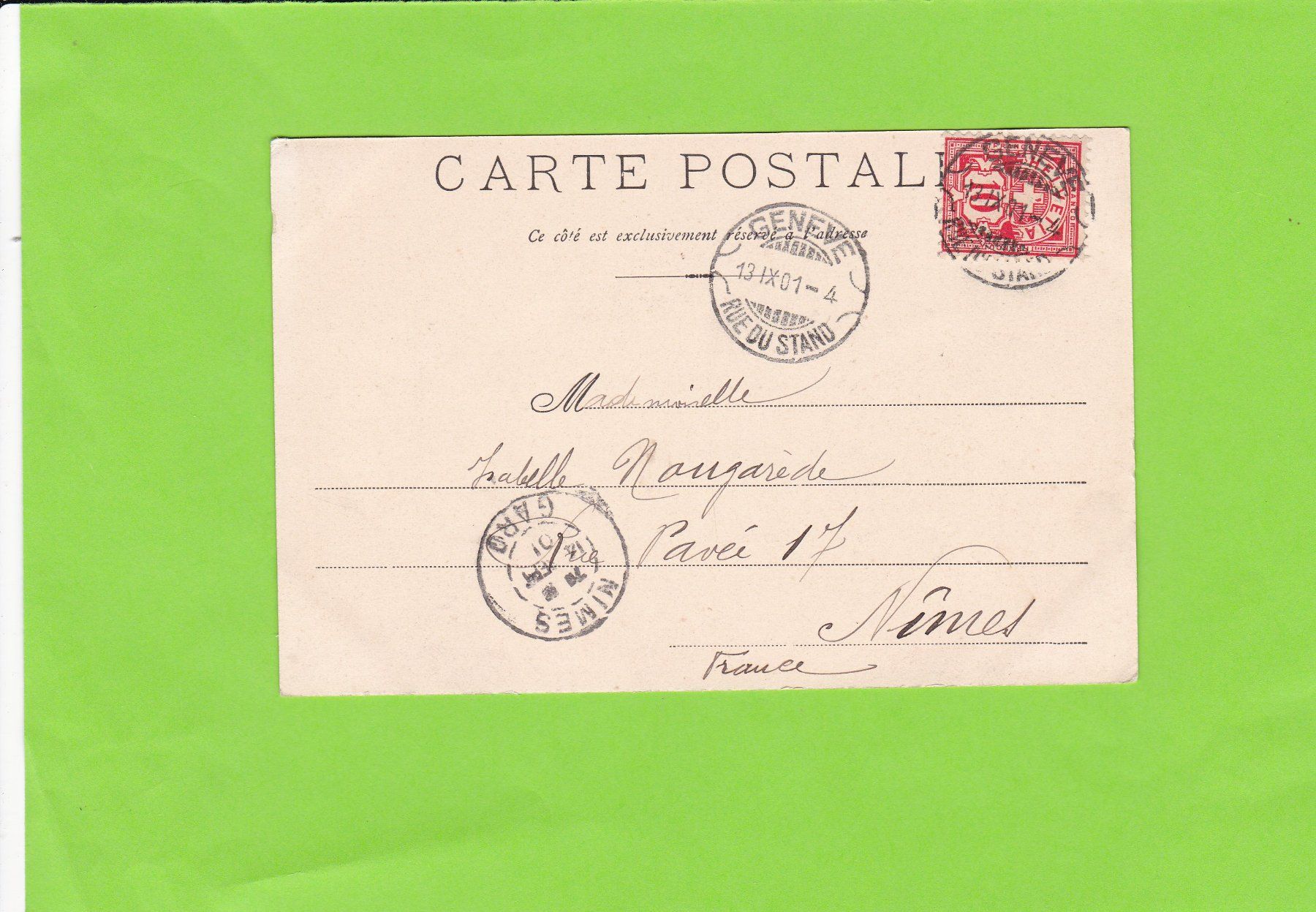 Ansichtskarten: Genève-Musée Ariana--1901 – Gebraucht aus St. Peterzell von neckertal 1