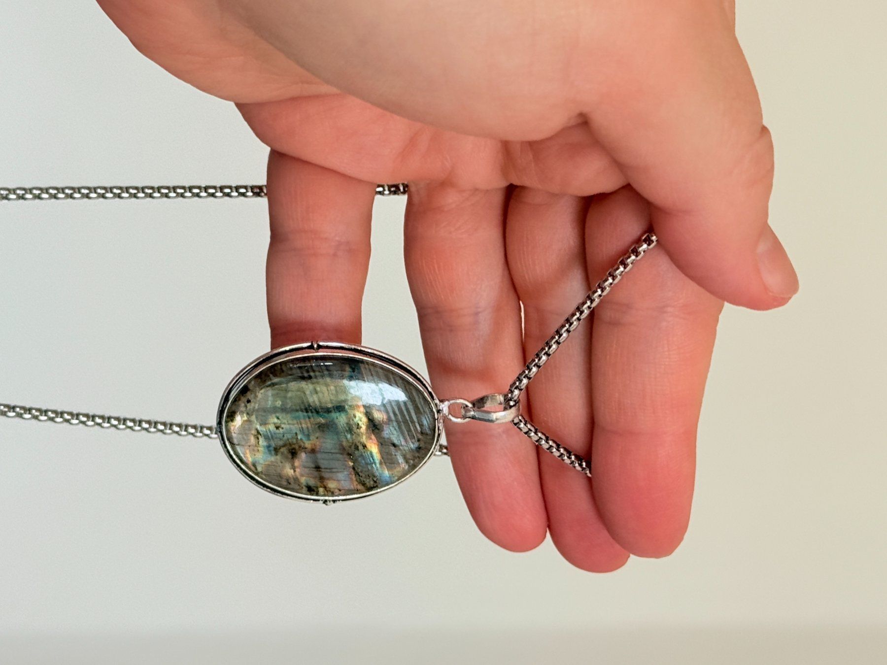 Catenine: Collier avec Labradorite – Nuovo e nell'imballaggio originale da Genève venduto da AWWA 2