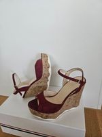 Navyboot Keil-Sandaletten bordeaux Grösse 38
