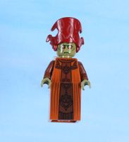 LEGO Minifigur Nute Gunray - Dark Orange Robe, Dark Red