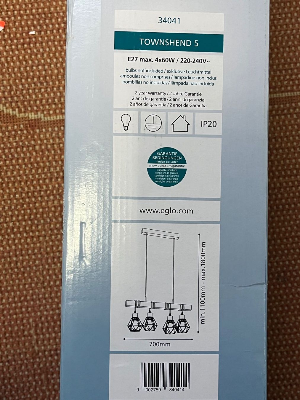 Eglo Kronleuchter & Deckenlampen: Neu Deckenlampe Eglo Townshend 5 – Gebraucht aus Adliswil von Sphinx 1