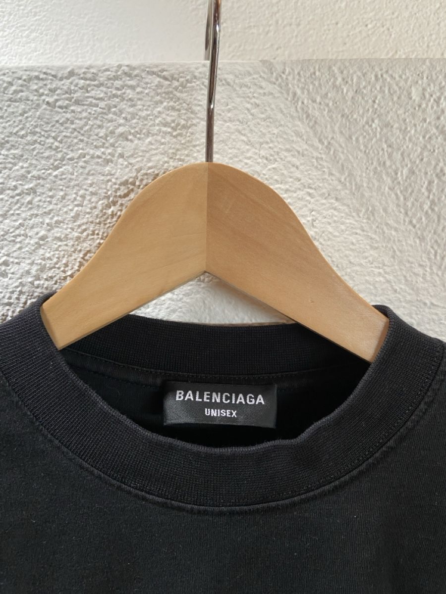 Balenciaga T-shirt: BALENCIAGA Unisex Plain Black Oversized Tshirt – Usato da Münchenstein venduto da B771 3
