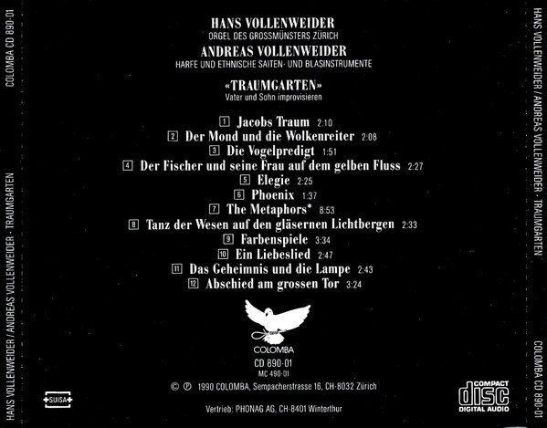 CD: Hans & Andreas Vollenweider - Traumgarten [Colomba] – Usato da Unterbäch venduto da buqiq 1