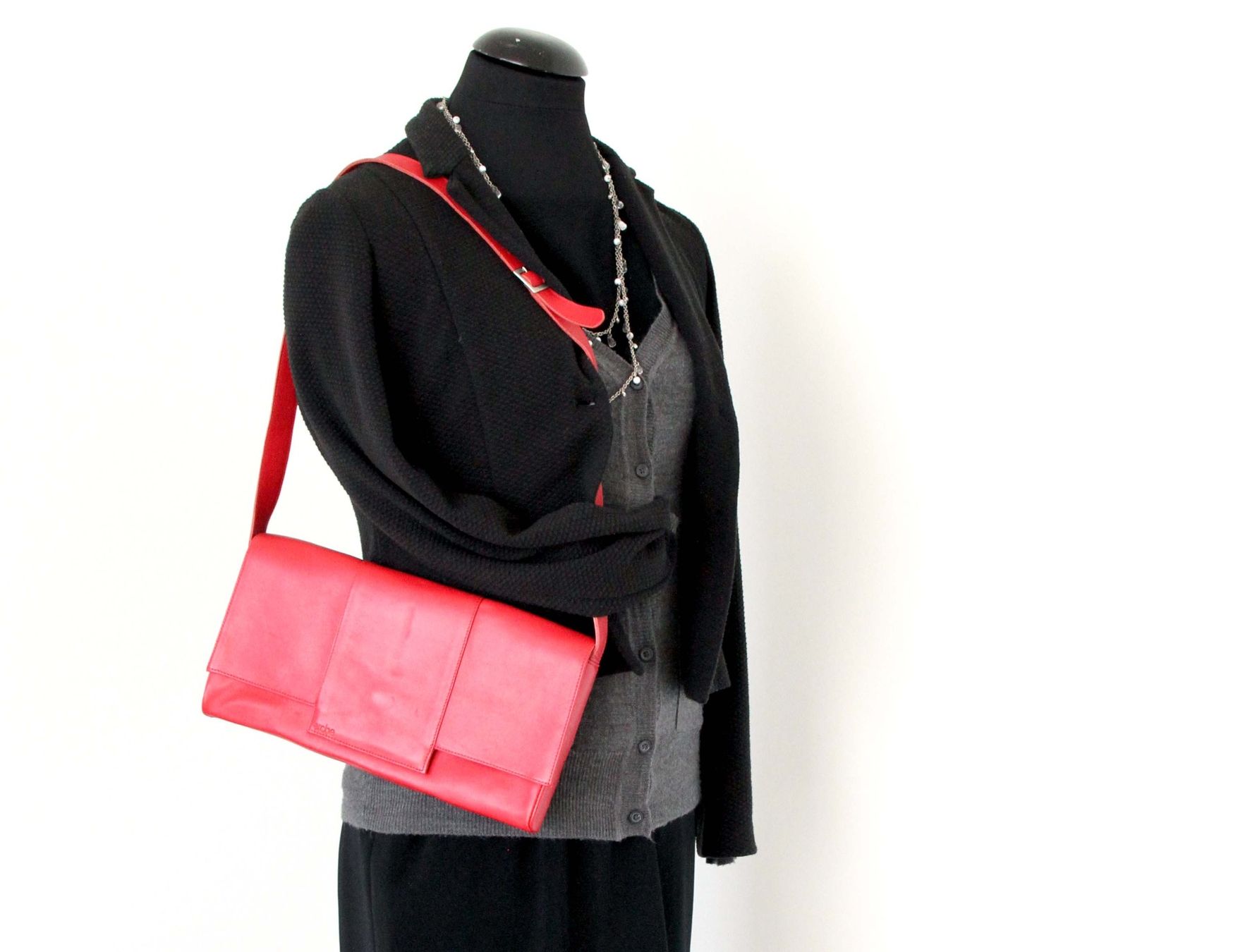 Borse da donna: Arche Ledertasche - rote Handtasche - Shoulder Bag - Clutch – Usato da Merlischachen venduto da sammlerstueck 3