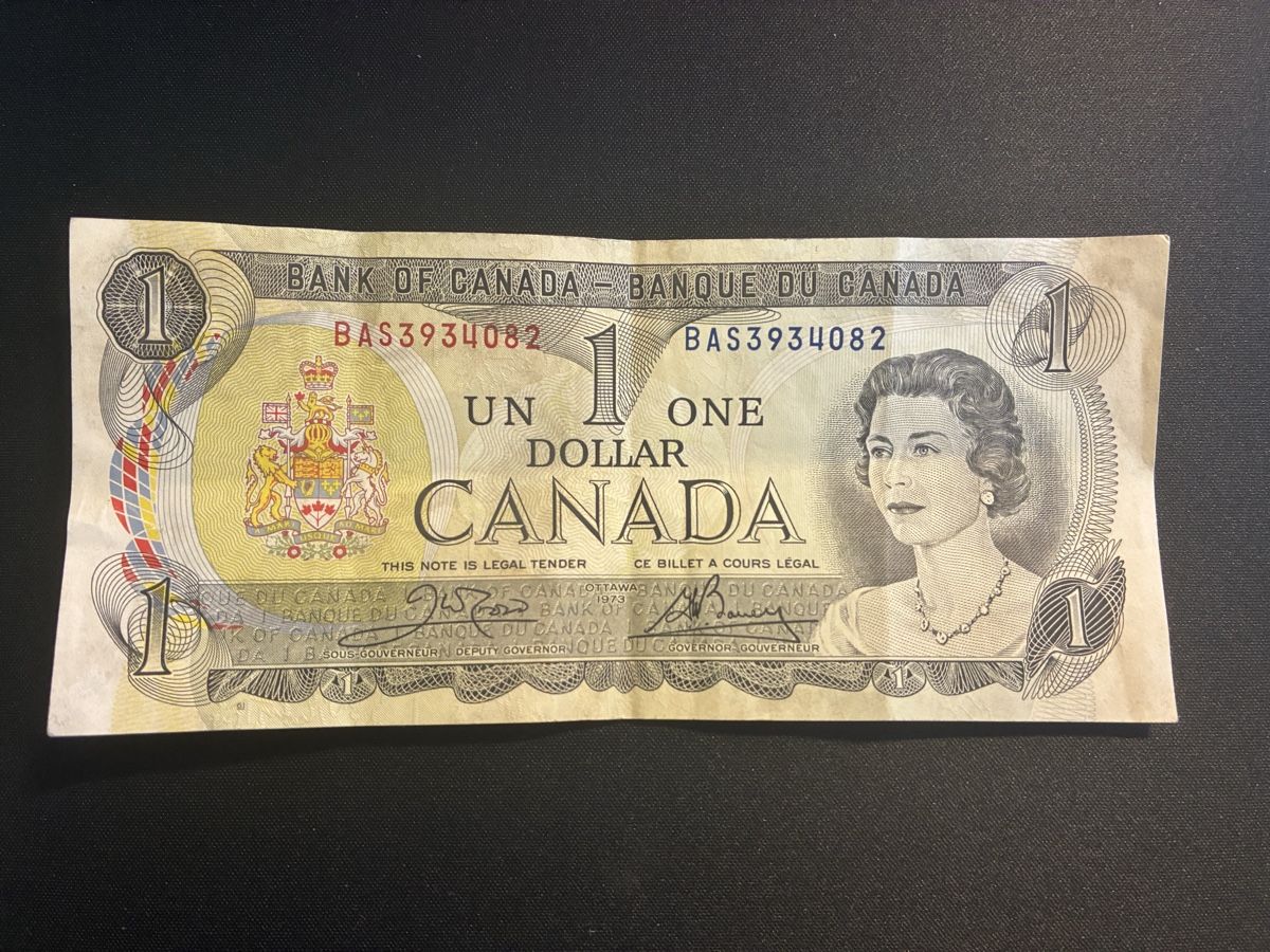 Banknoten: Billet 1 Dollar Canada 1973 – Gebraucht aus Neyruz FR von Shcc17