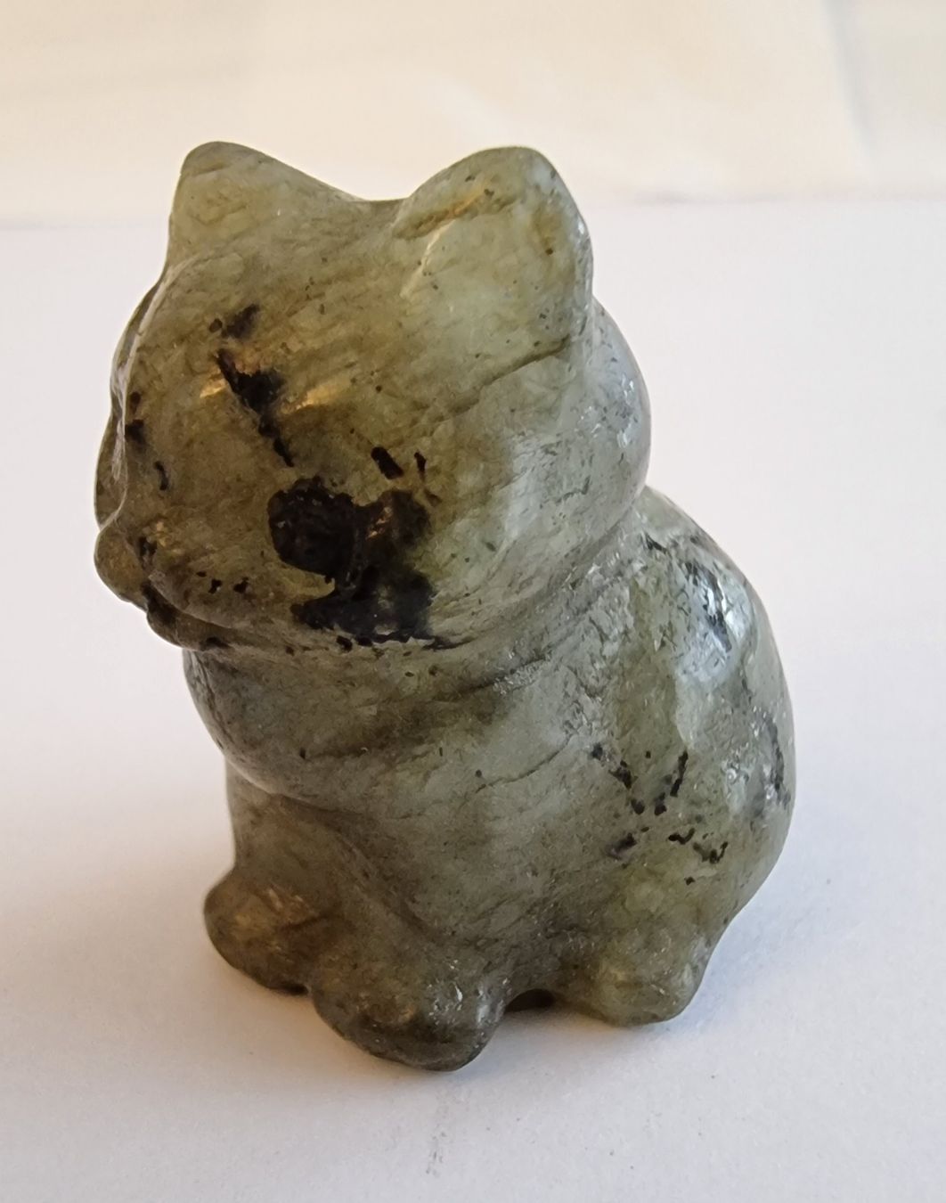 Statuette: Labradorit Katze Statue / Figur Höhe ca. 3cm – Nuovo e nell'imballaggio originale da Menziken venduto da Mirager 1