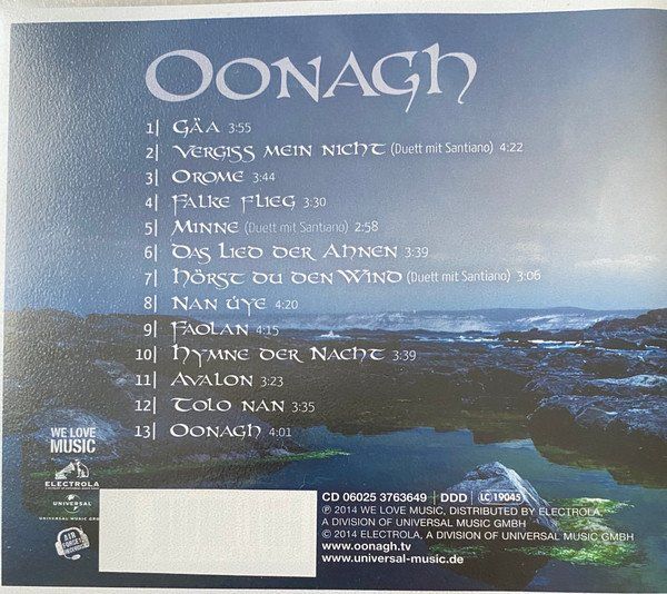 CDs: Oonagh OONAGH Ballad Thorsten Brötzmann Folk New Age CD – Gebraucht aus Kandergrund von Sososo 1