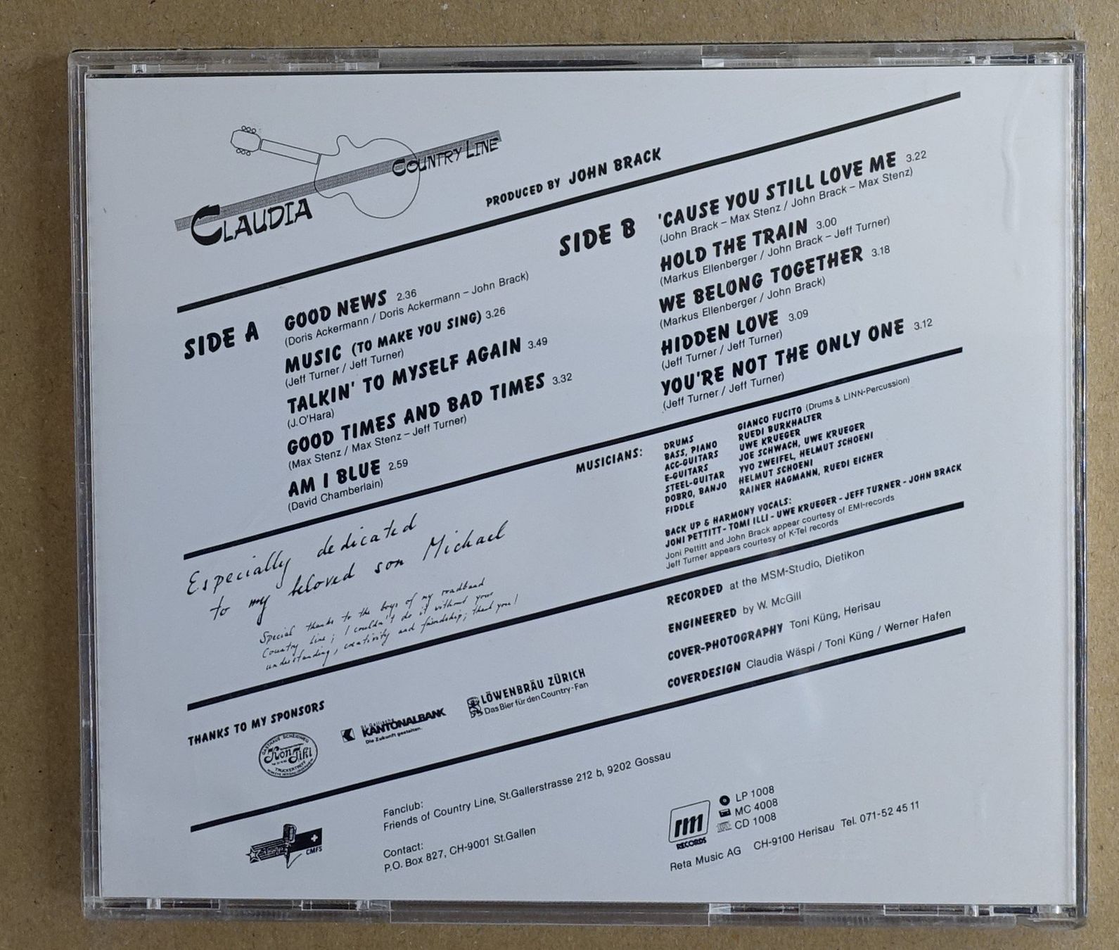 CD: Claudia - Country Line - Schweiz - D15 – Usato da Sessa venduto da discoverymedia 1
