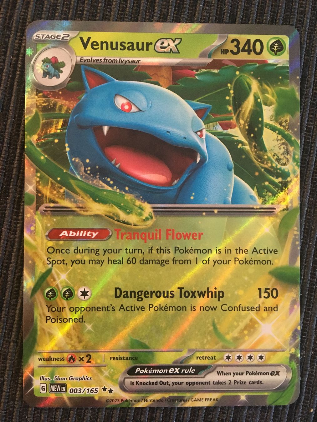 Pokémon Sammelbilder & Trading cards: Pokemon Venusaur EX Scarlet Violet 151 Englisch – Neu (gemäss Beschreibung) aus Wabern von Collectfun