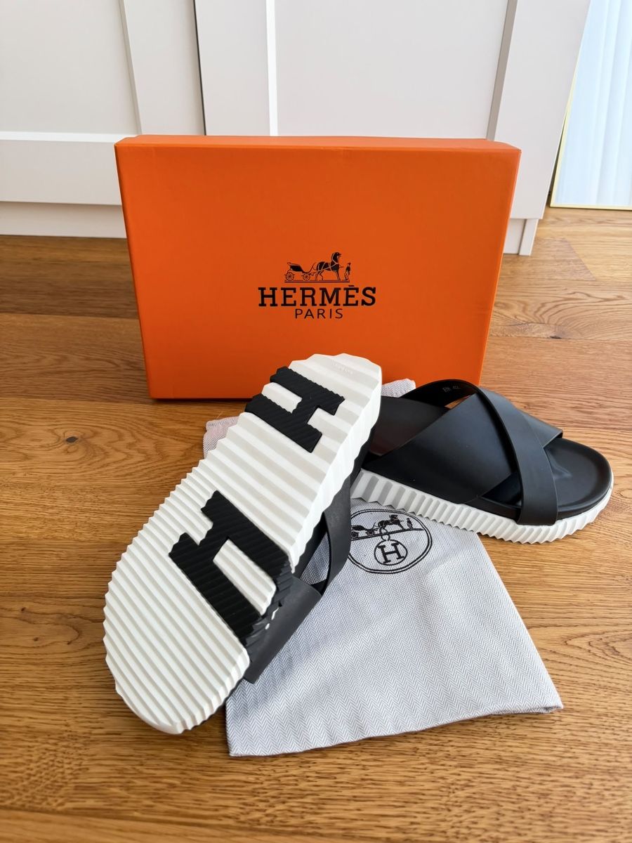 Hermès Herrenschuhe: Hermes Sandalen schwarz Grösse 42 – Neu und originalverpackt aus Feldbrunnen von mas_g2qr 3