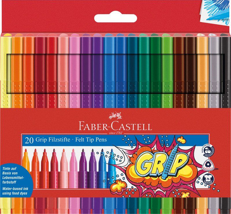 Faber-Castell Penna & Evidenziatori: FABER-CASTELL Fasermaler Grip Colour – Nuovo e nell'imballaggio originale da Oensingen venduto da Liquidations-Shop