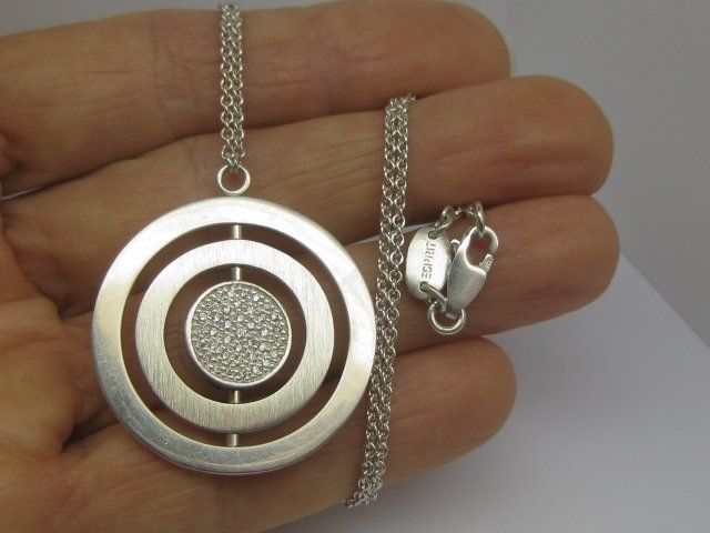 Esprit Ciondoli: Silber Kette Collier 925 Anhänger drehbare Ringe Esprit – Usato da Ermatingen venduto da Decovin 6