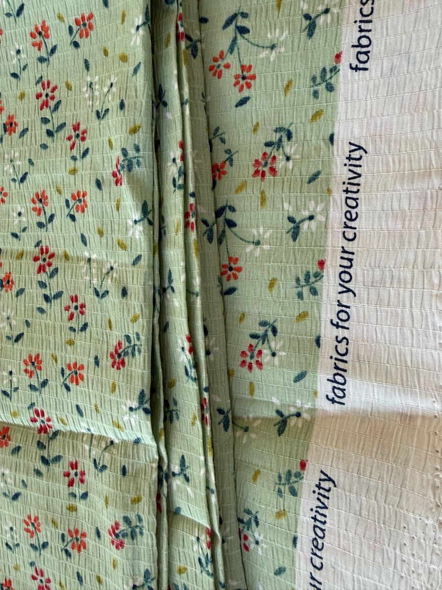 Tessuti: Stoff mit Blumenmuster hellgrün neu – Nuovo e nell'imballaggio originale da Zürich venduto da sha_vw65 3