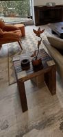     Rustic side table made from reclaimed wood