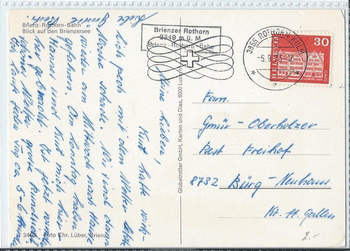 Cartoline postali: Brienz-Rothorn-Bahn – Usato da Rothrist venduto da Stranglehold 1