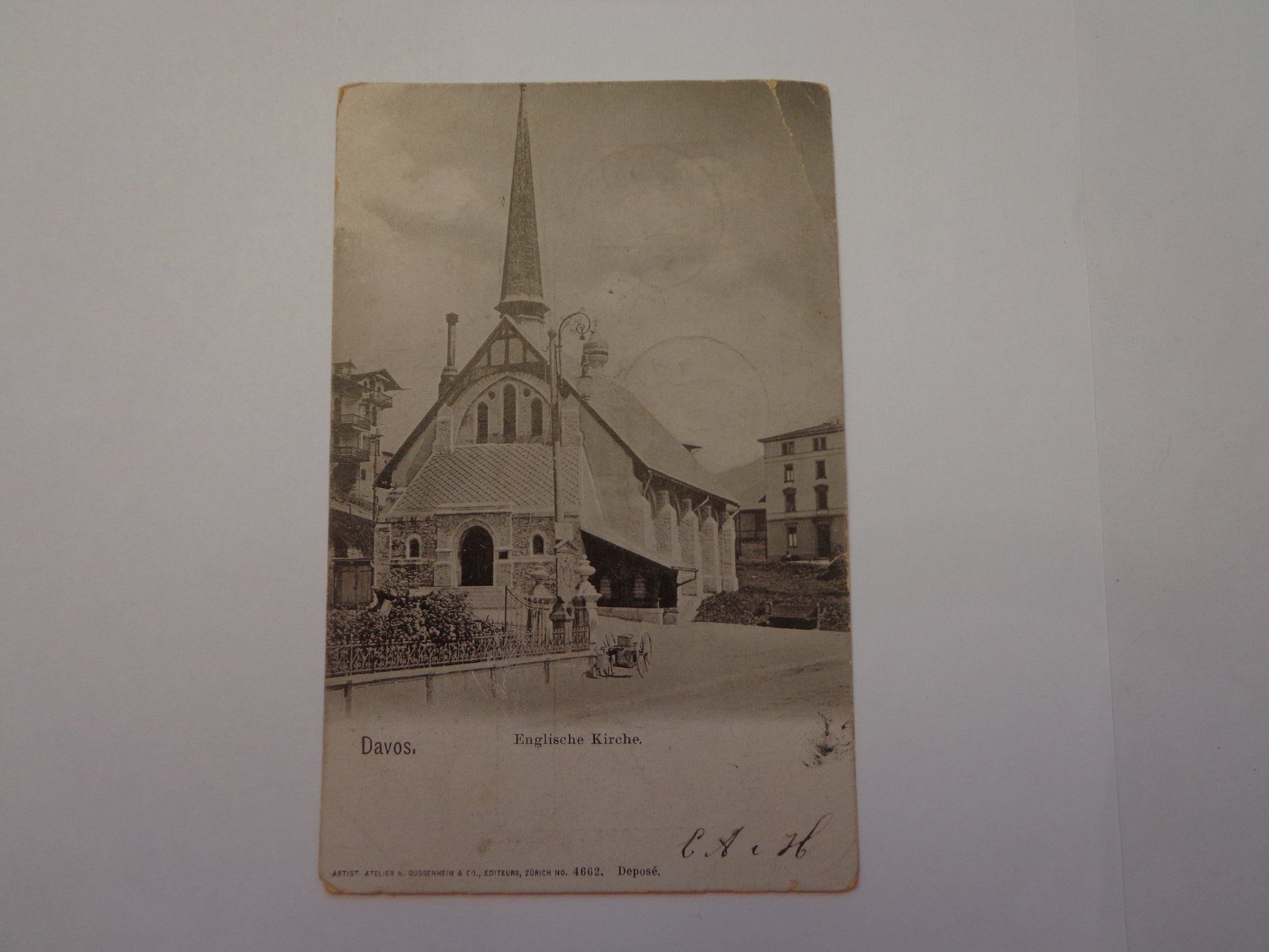 Ansichtskarten: Antike Postkarte Ansichtskarte Davos 1903 – Gebraucht aus Andeer von Baerenburger