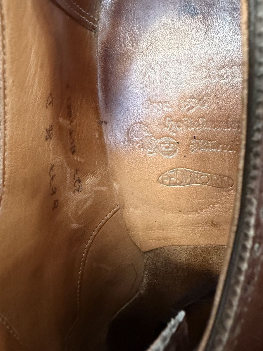 Scarpe da uomo: Ed Meier Herren Budapester, braun Grösse 8.5 D Leder Brogues – Usato da Oberwil b. Zug venduto da hallihallo12 5