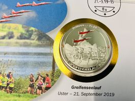 Patrouille Suisse  Numisbrief versilberte Medaille 2019