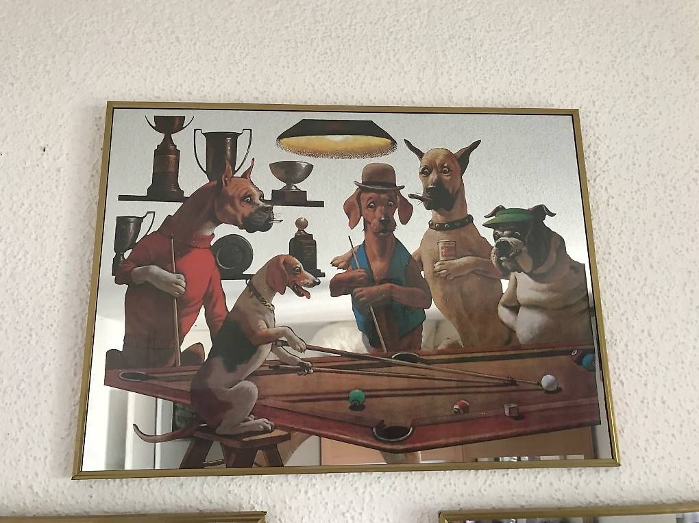 Miroirs: Miroirs - chiens jouant au billard – D'occasion à Sion par hoo_pm95 4