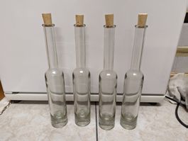 4 neue Glasflaschen