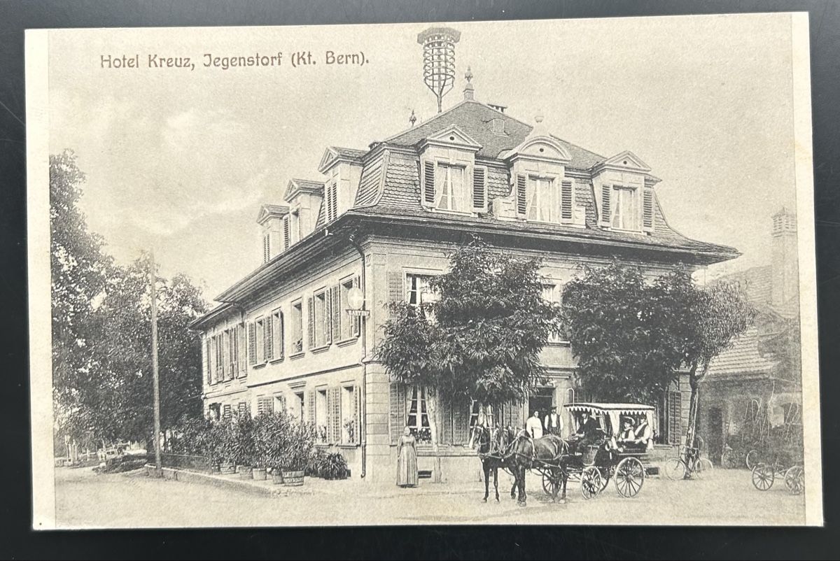 Cartoline postali: Jegenstorf Hotel Kreuz  – Usato da Horw venduto da Tellbub