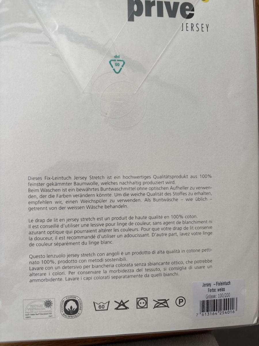Bettwäsche: Jersey Fixleintuch weiss neu – Neu und originalverpackt aus Hombrechtikon von ufpasse 1