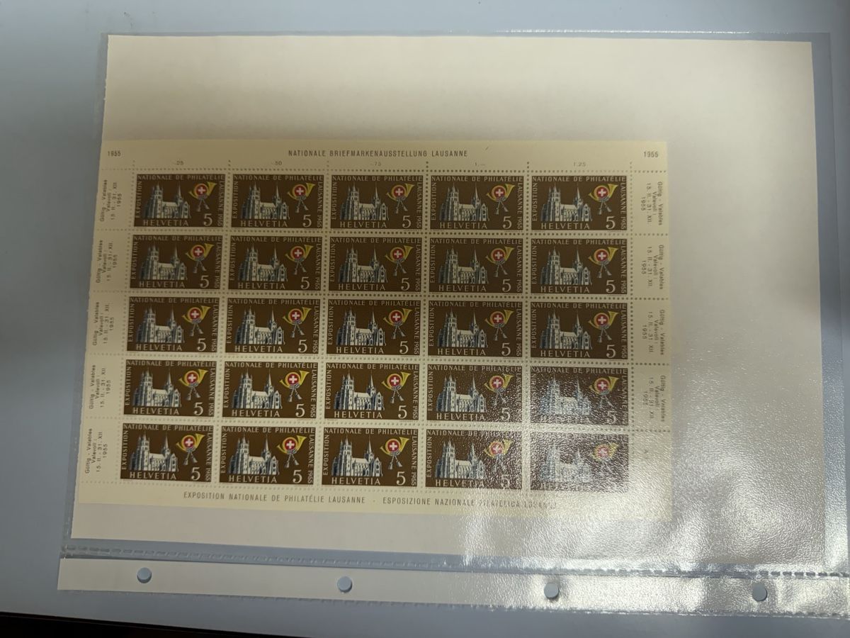 Alle Briefmarken: Werbemarken 5 Rp 1955 Bogen Postfrisch  – Neu (gemäss Beschreibung) aus Murgenthal von Tina_4055