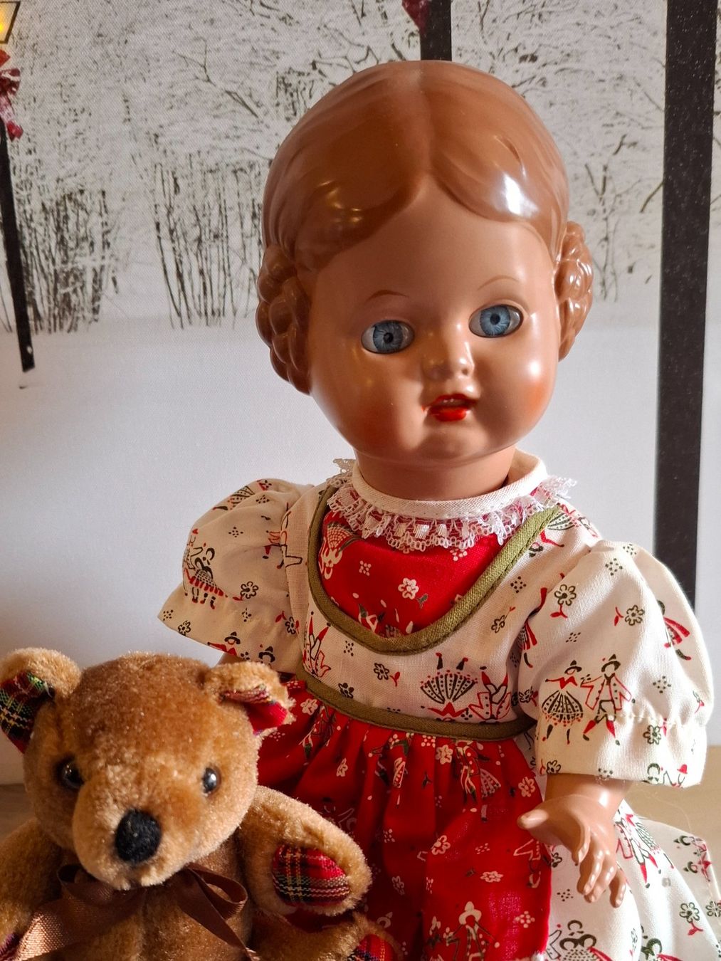 Bambole: SCHILDKRÖTPUPPE BÄRBEL MIT TEDDYBÄRCHEN – Nuovo (secondo la descrizione) da Gretzenbach venduto da schibaya 3