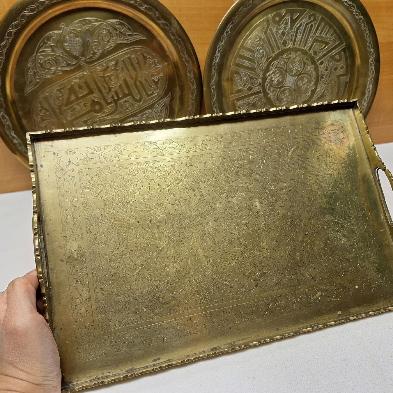 Piatti di portata: Versand möglich! Orientalische Serviertablets – Usato da Winterthur venduto da Goldpipau 9