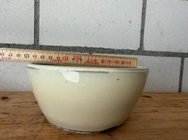 Runde Bonsaischale creme glasiert ca. Ø 15 × 7 cm