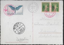 1930 AK o ZEPPELIN Basel / ZH MISCH-Frankatur selten ab 1.-