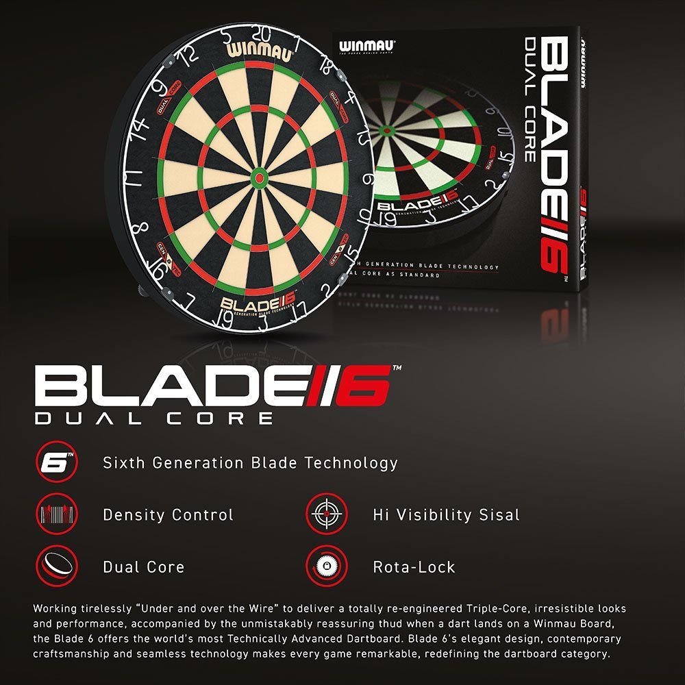 Freccette: Dartboard Winmau Blade 6, Dual Core – Nuovo e nell'imballaggio originale da Thun venduto da billiardstore 4