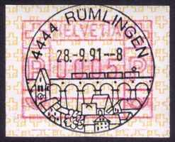 ATM 8A_VO K 1323_4444 RÜMLINGEN_Bahn_28.9.91 >> LETZTTAG !