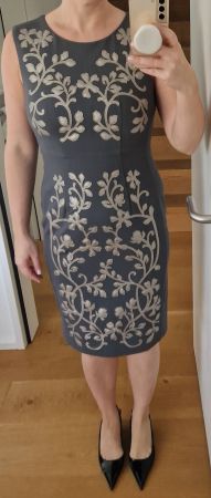 Phase Eight Kleid Leder Applikation Gr. 12(UK)