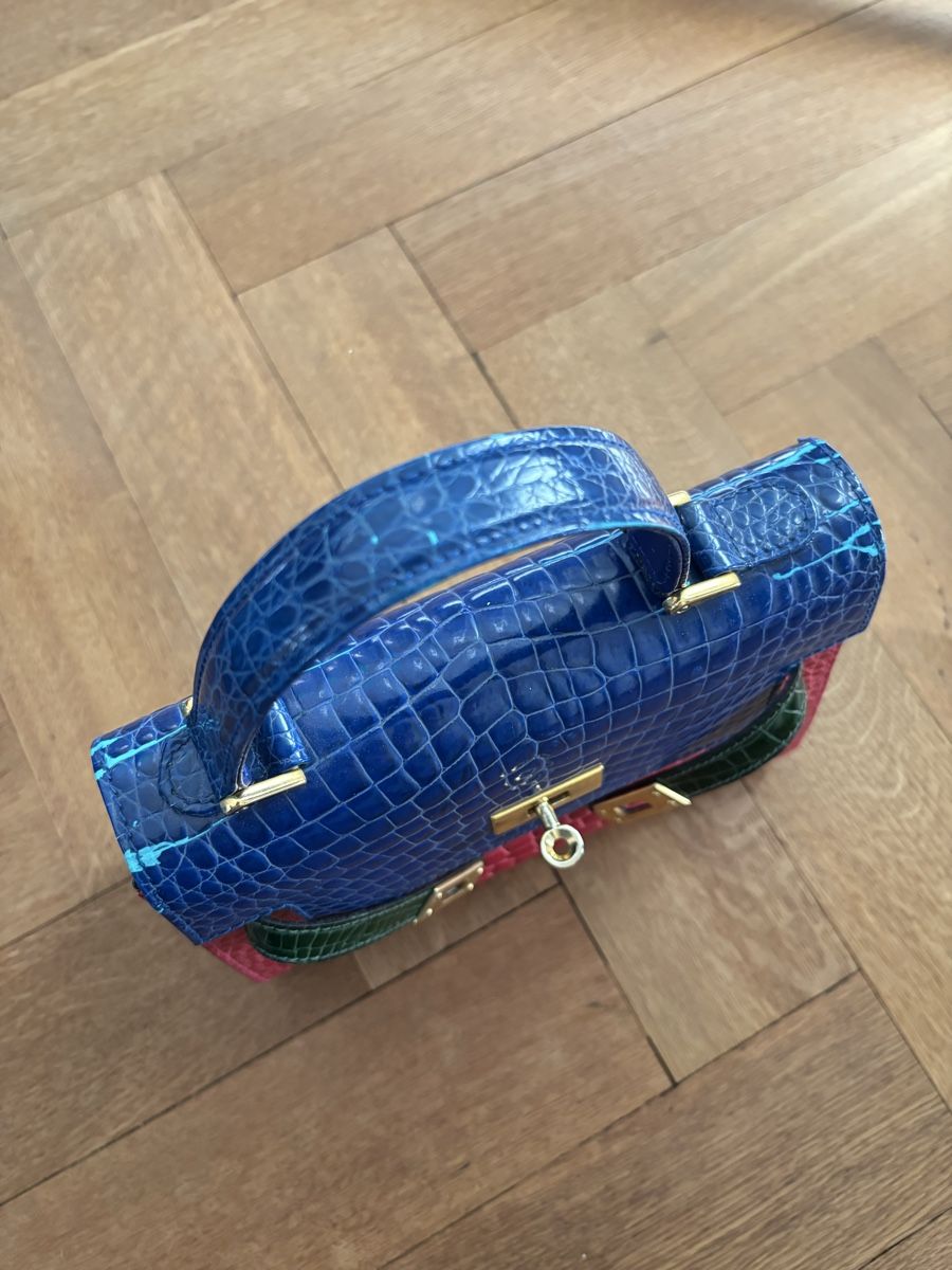 Borse da donna: Vintage Tasche Kroko-Optik – Usato da Basel venduto da Rose9917 6