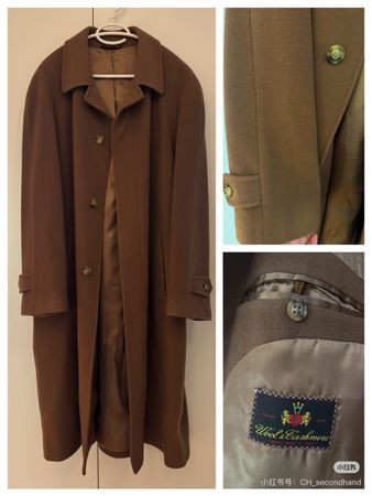 Wool Cashmere Brown Overcoat - Classic Look!