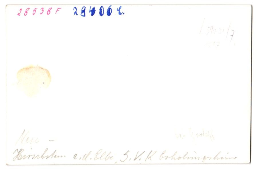 Fotografie & Manifesti: Fotografie Hirschstein a. d. Elbe, S.V.K – Usato da Berlin venduto da bartko-reher 1