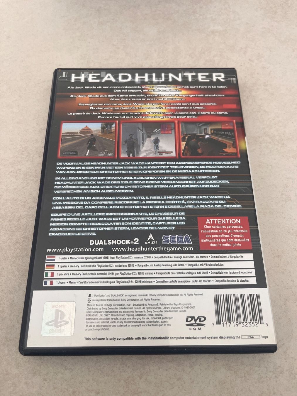 Sony Jeux: Headhunter für PS2 – D'occasion à Suhr par SchnapperCH 1