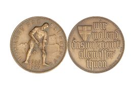 Medaille 1949 "ZEHNGERICHTEBUND Loskauf von Österreich", unz