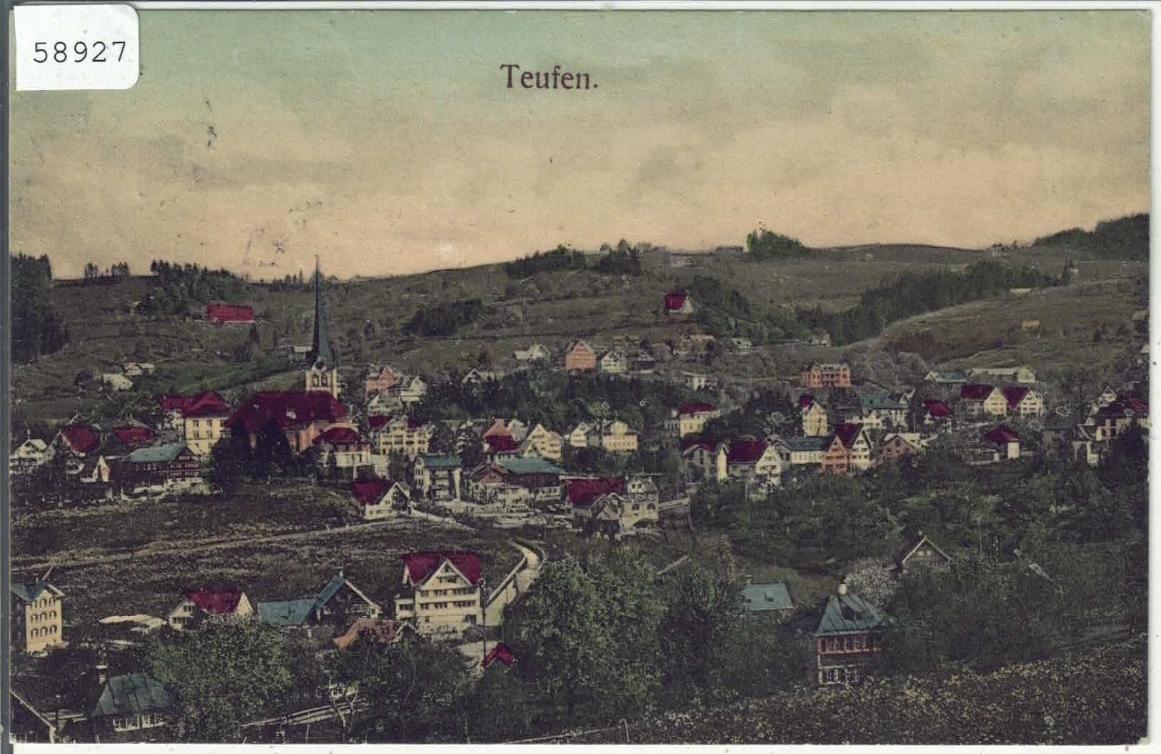 Cartoline postali: Teufen - Generalansicht - coloriert – Usato da Ettingen venduto da Kartenplanet