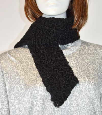 Pelz Schal echtem Persianer Pelz Stola, /schwarz/102 cm