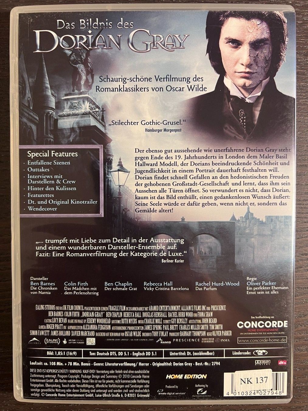 Alle DVDs: Das Bildnis des Dorian Gray – Gebraucht aus Zürich von FilmFreunde 1