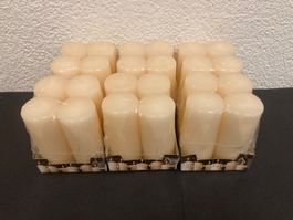 Kerzen - Paket mit 24 Stück, je ca. 9 x 4 cm, creme