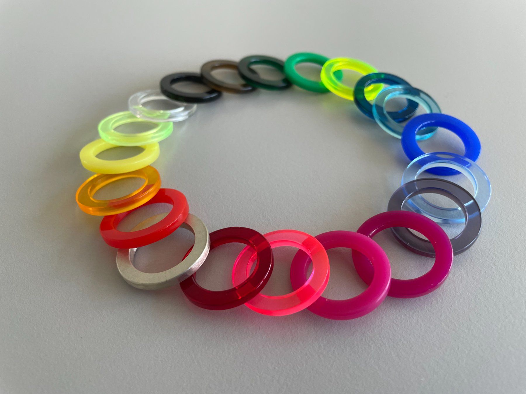 Ringe: Silberring mit 19 Plexiglasringen - Grösse 55 – Neu und originalverpackt aus Turgi von bar_8pdm 5
