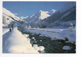 KLOSTERS Diethelmpromenade und Landquart mit Silvrettagruppe