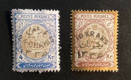 Iran (Persien, 1918), 2 Werte (*, mit Falz)